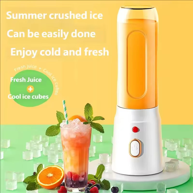 Portable USB Rechargeable Fruit Juicer – 500ml Mini Smoothie Mixer