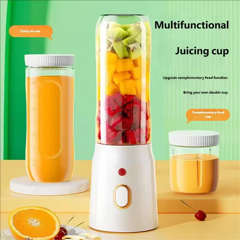 Portable USB Rechargeable Fruit Juicer – 500ml Mini Smoothie Mixer