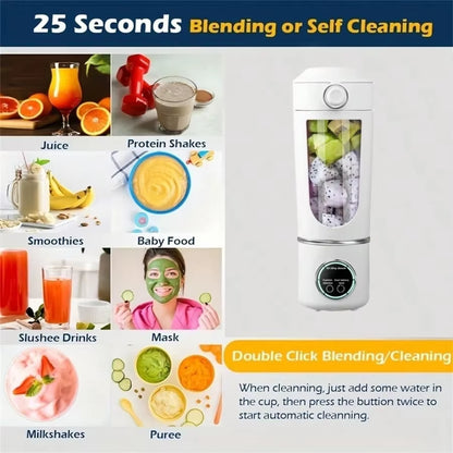 Portable Juice Maker Blender 700ML – 12-Blade Fast Mixing