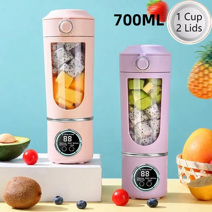 Portable Juice Maker Blender 700ML – 12-Blade Fast Mixing